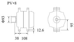 ALTERNATOR MAHLE MG 1026 - Compatibil cu MERCEDES-BENZ