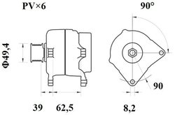 Alternator MAHLE MG 1086