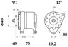 ALTERNATOR MAHLE MG 123 - Compatibil cu FIAT, ZASTAVA