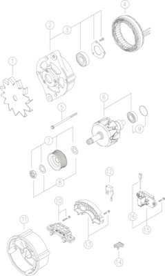 ALTERNATOR MAHLE MG 279 - Compatibil cu INTERNATIONAL HARV., JOHN DEERE