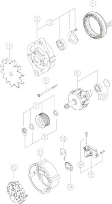 ALTERNATOR MAHLE MG 314 - Compatibil cu DEUTZ-FAHR, IVECO