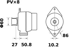 Alternator MAHLE MG 327