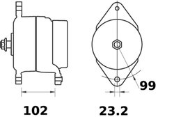 ALTERNATOR MAHLE MG 490 - Piesa auto compatibila cu mai multe marci