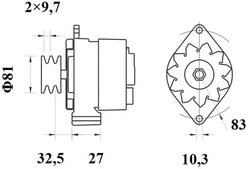 ALTERNATOR MAHLE MG 530 - Piesa auto compatibila cu mai multe marci