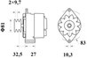 ALTERNATOR MAHLE MG 530 - Piesa auto compatibila cu mai multe marci