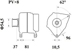 ALTERNATOR MAHLE MG 812 - Compatibil cu IRISBUS, IVECO