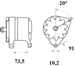 ALTERNATOR MAHLE MG 879 - Compatibil cu RENAULT TRUCKS