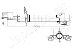 AMORTIZOR JAPANPARTS MM-00552 - Compatibil cu CITROEN, FIAT, PEUGEOT