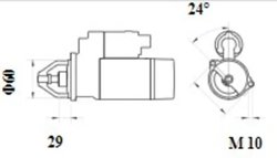 ELECTROMOTOR MAHLE MS 1073 - Compatibil cu MERCEDES-BENZ