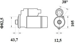 ELECTROMOTOR MAHLE MS 140 - Piesa auto compatibila cu mai multe marci