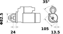 ELECTROMOTOR MAHLE MS 190 - Piesa auto compatibila cu mai multe marci