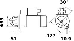 ELECTROMOTOR MAHLE MS 193 - Compatibil cu MERCEDES-BENZ