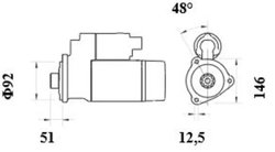 ELECTROMOTOR MAHLE MS 198 - Compatibil cu IVECO, MAN