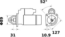 ELECTROMOTOR MAHLE MS 65 - Compatibil cu DAIHATSU, DEUTZ-FAHR, FENDT, SAME