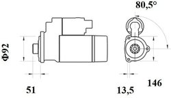 ELECTROMOTOR MAHLE MS 757 - Compatibil cu MAN