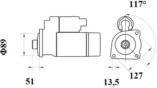 ELECTROMOTOR MAHLE MS 775 - Compatibil cu RENAULT TRUCKS, VOLVO