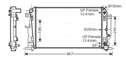 Radiator racire motor Ava Quality Cooling MS2445