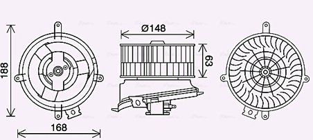 VENTILATOR HABITACLU AVA QUALITY COOLING MS8711 - Compatibil cu MERCEDES-BENZ