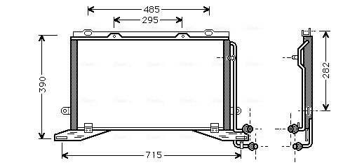 RADIATOR CLIMATIZARE AVA QUALITY COOLING MSA5268 - Compatibil cu MERCEDES-BENZ