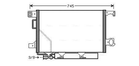 RADIATOR CLIMATIZARE AVA QUALITY COOLING MSA5435D - Compatibil cu MERCEDES-BENZ