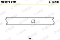 Bucsi si ax cu came Glyco N095/5 STD