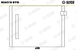 Bucsi si ax cu came Glyco N147/5 STD