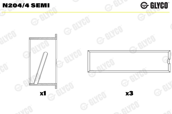 BUCSI SI AX CU CAME GLYCO N204/4 SEMI - Compatibil cu MERCEDES-BENZ, NEOPLAN, SETRA