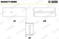 Bucsi si ax cu came Glyco N205/7 SEMI