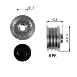 FULIE ALTERNATOR GATES OAP7032 - Compatibil cu ALFA ROMEO, CHRYSLER, FIAT, LANCIA, OPEL, SAAB, SUZUKI, VAUXHALL
