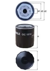 FILTRU ULEI KNECHT OC 1014 - Compatibil cu FORD, VOLVO