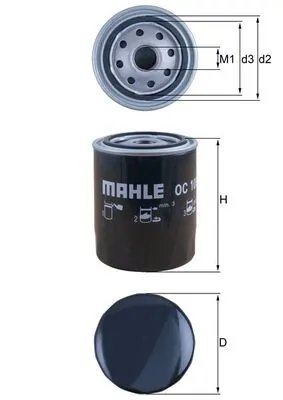 FILTRU ULEI MAHLE OC 105 - Compatibil cu VOLVO, VW, ZETOR