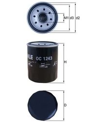 FILTRU ULEI KNECHT OC 1243 - Compatibil cu ISUZU