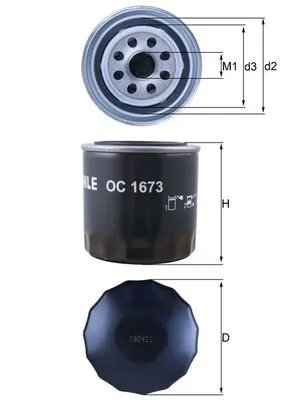 FILTRU ULEI KNECHT OC 1673 - Compatibil cu GENESIS, HYUNDAI, ISUZU, KIA, MAZDA, MITSUBISHI, MITSUBISHI (BJC), PROTON, SUBARU