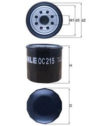 FILTRU ULEI KNECHT OC 215 - Compatibil cu BEDFORD, CHANGAN, CHERY, CHEVROLET, DAEWOO, DAIHATSU, GEO, HAFEI, INNOCENTI, LANDINI, 