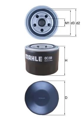 FILTRU ULEI KNECHT OC 230 - Compatibil cu ASIA MOTORS, BEDFORD, HYUNDAI, MITSUBISHI, PROTON, SMART, SUBARU
