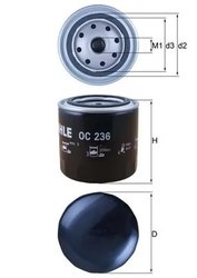 Filtru ulei MAHLE OC 236