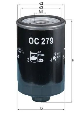 FILTRU ULEI KNECHT OC 279 - Compatibil cu VW
