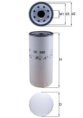 Filtru ulei MAHLE OC 282