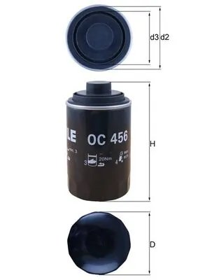FILTRU ULEI KNECHT OC 456 - Compatibil cu AUDI, GEELY, SEAT, SKODA, VW