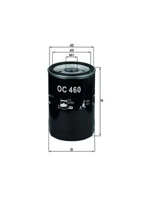 FILTRU ULEI MAHLE OC 460 - Compatibil cu FORD USA, JAGUAR, LAND ROVER, VW