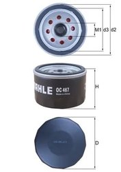 FILTRU ULEI KNECHT OC 467 - Compatibil cu AIXAM, ALFA ROMEO, ALPINE, ARO, BELARUS, DACIA, IRAN KHODRO, JEEP, LADA, LIGIER, MICRO