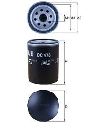 FILTRU ULEI KNECHT OC 478 - Compatibil cu CHERY, DAIHATSU, EXEED (CHERY), LEXUS, TOYOTA, ZAZ