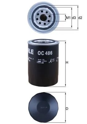 FILTRU ULEI KNECHT OC 486 - Compatibil cu AVIA, CITROEN, FIAT, FORD, IVECO, MASERATI, PEUGEOT, SANTANA