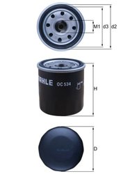Filtru ulei MAHLE OC 534
