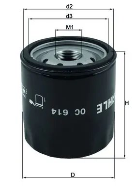 FILTRU ULEI KNECHT OC 614 - Compatibil cu ALFA ROMEO, BUICK, CHEVROLET, CHRYSLER, DODGE, FIAT, JEEP, LANCIA, MG, RAM, SAAB, SUZU