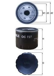 Filtru ulei MAHLE OC 727