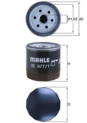 Filtru ulei MAHLE OC 977/1