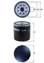 FILTRU ULEI KNECHT OC 978 - Compatibil cu DACIA, INFINITI, MERCEDES-BENZ, NISSAN, RENAULT