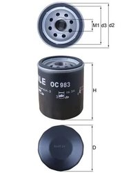 Filtru ulei MAHLE OC 983
