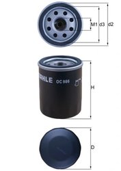 FILTRU ULEI KNECHT OC 986 - Compatibil cu ALFA ROMEO, BRILLIANCE, CHRYSLER, FIAT, FORD, HAVAL, HONDA, HYUNDAI, LANCIA, MITSUBISH